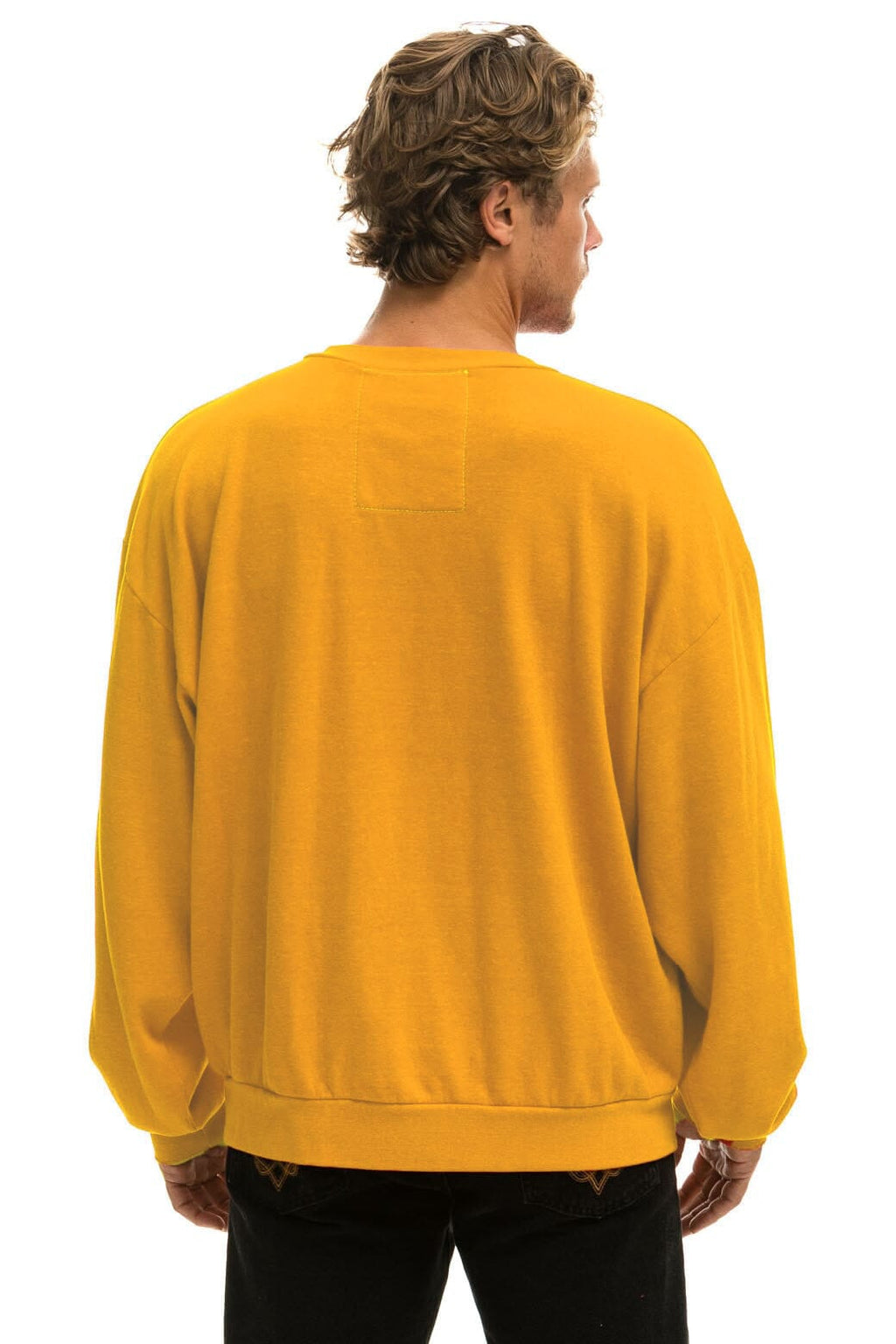 Retro 5 STRIPE RELAXED CREW SWEATSHIRT - VINTAGE GOLD