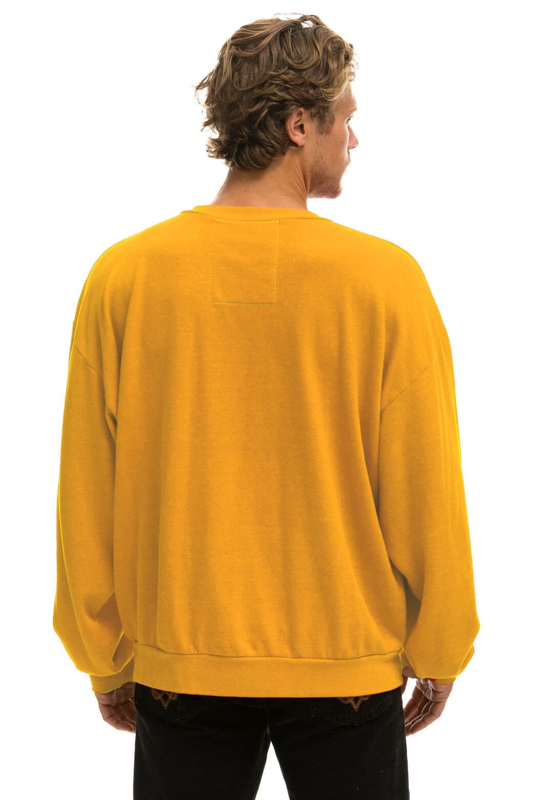 Retro 5 STRIPE RELAXED CREW SWEATSHIRT - VINTAGE GOLD