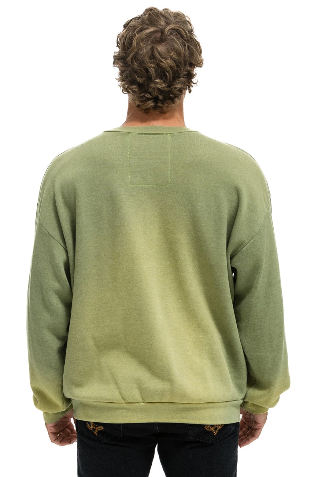 Retro WINDSURF JUMP RELAXED CREW SWEATSHIRT - FADED ARMY