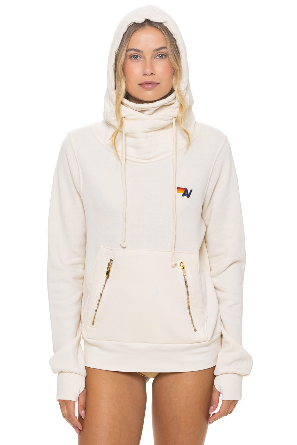 Retro NINJA PULLOVER HOODIE - VINTAGE WHITE