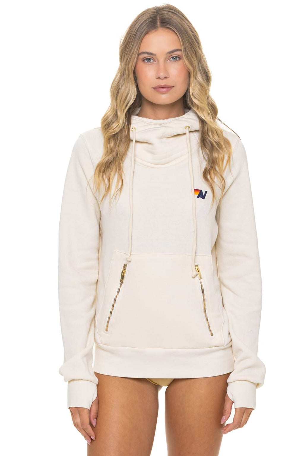 Retro NINJA PULLOVER HOODIE - VINTAGE WHITE