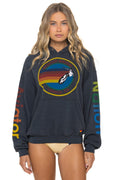 Retro AVIATOR NATION RELAXED VENICE PULLOVER HOODIE - CHARCOAL