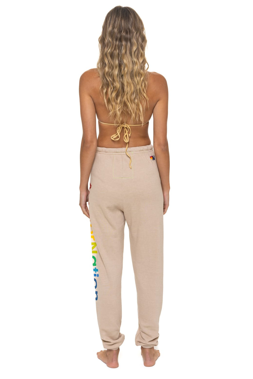 Retro AVIATOR NATION VENICE SWEATPANTS - SAND
