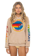 Retro AVIATOR NATION RELAXED VENICE PULLOVER HOODIE - SAND