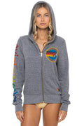 Retro AVIATOR NATION VENICE HOODIE - HEATHER GREY