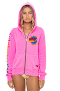 Retro AVIATOR NATION VENICE HOODIE - NEON PINK