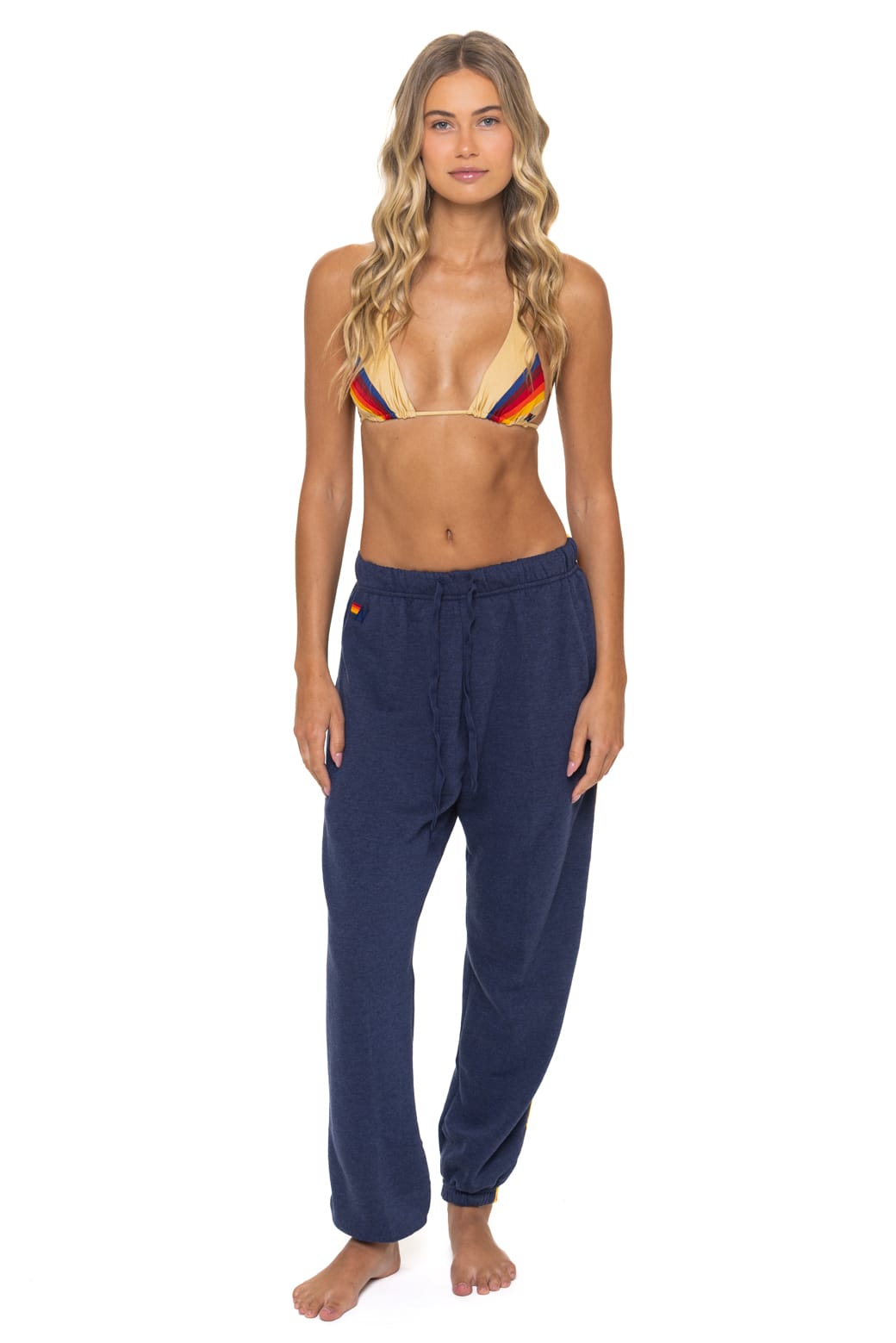 Retro 5 STRIPE SWEATPANTS - NAVY