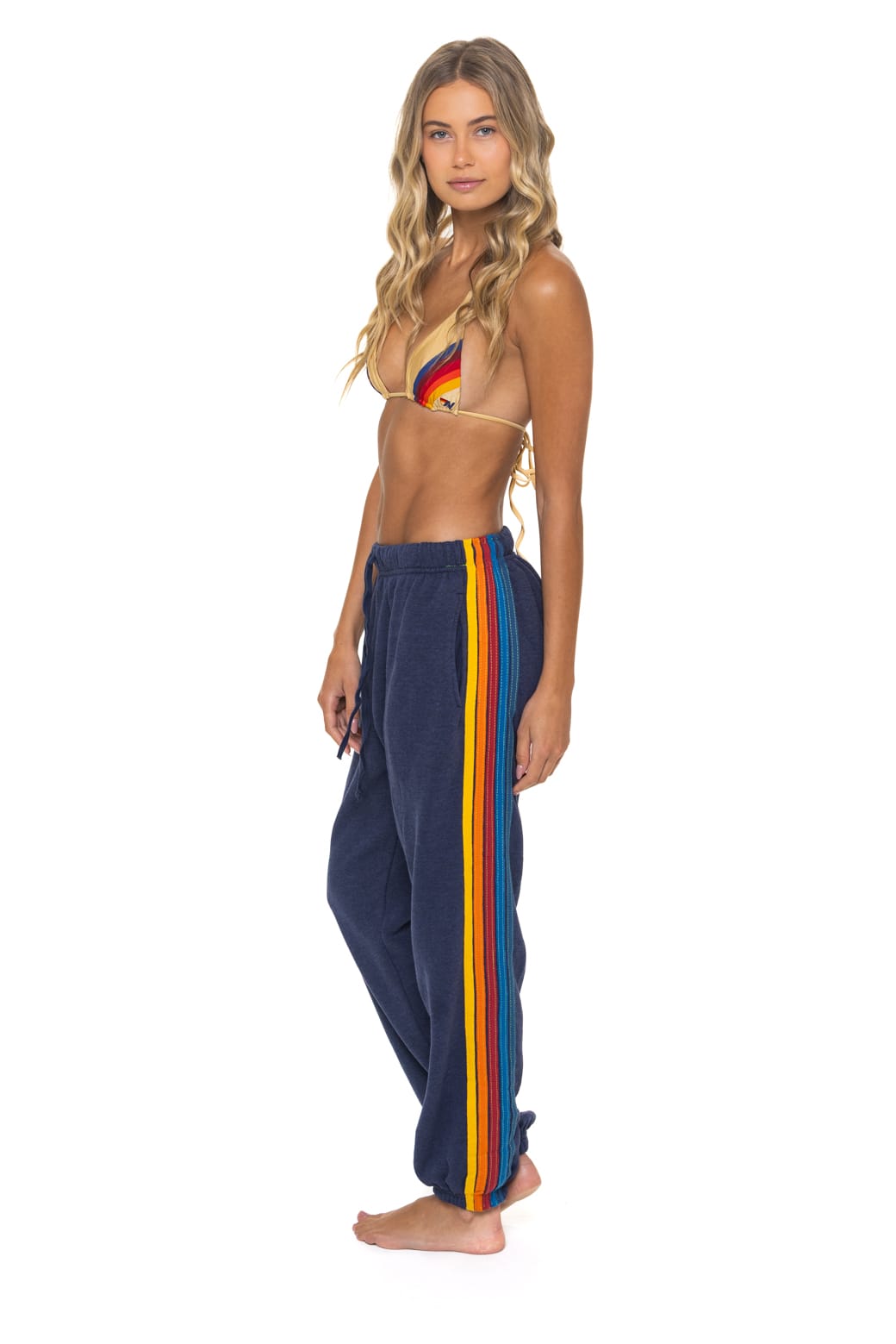 Retro 5 STRIPE SWEATPANTS - NAVY