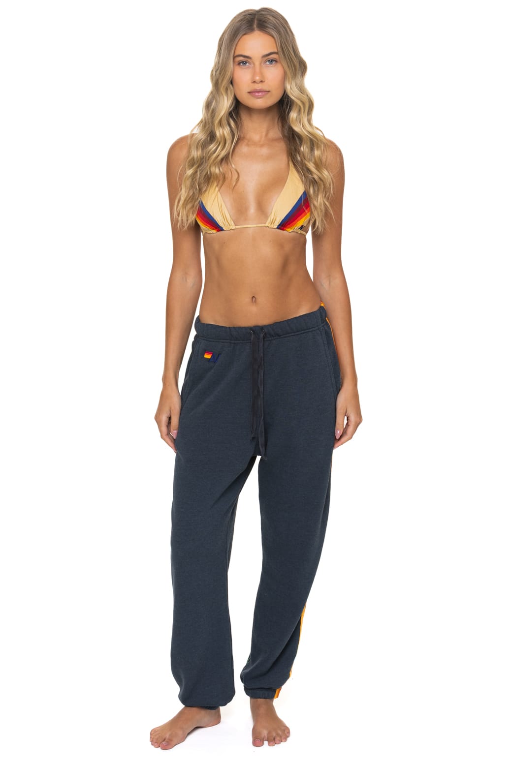Retro 5 STRIPE SWEATPANTS - CHARCOAL