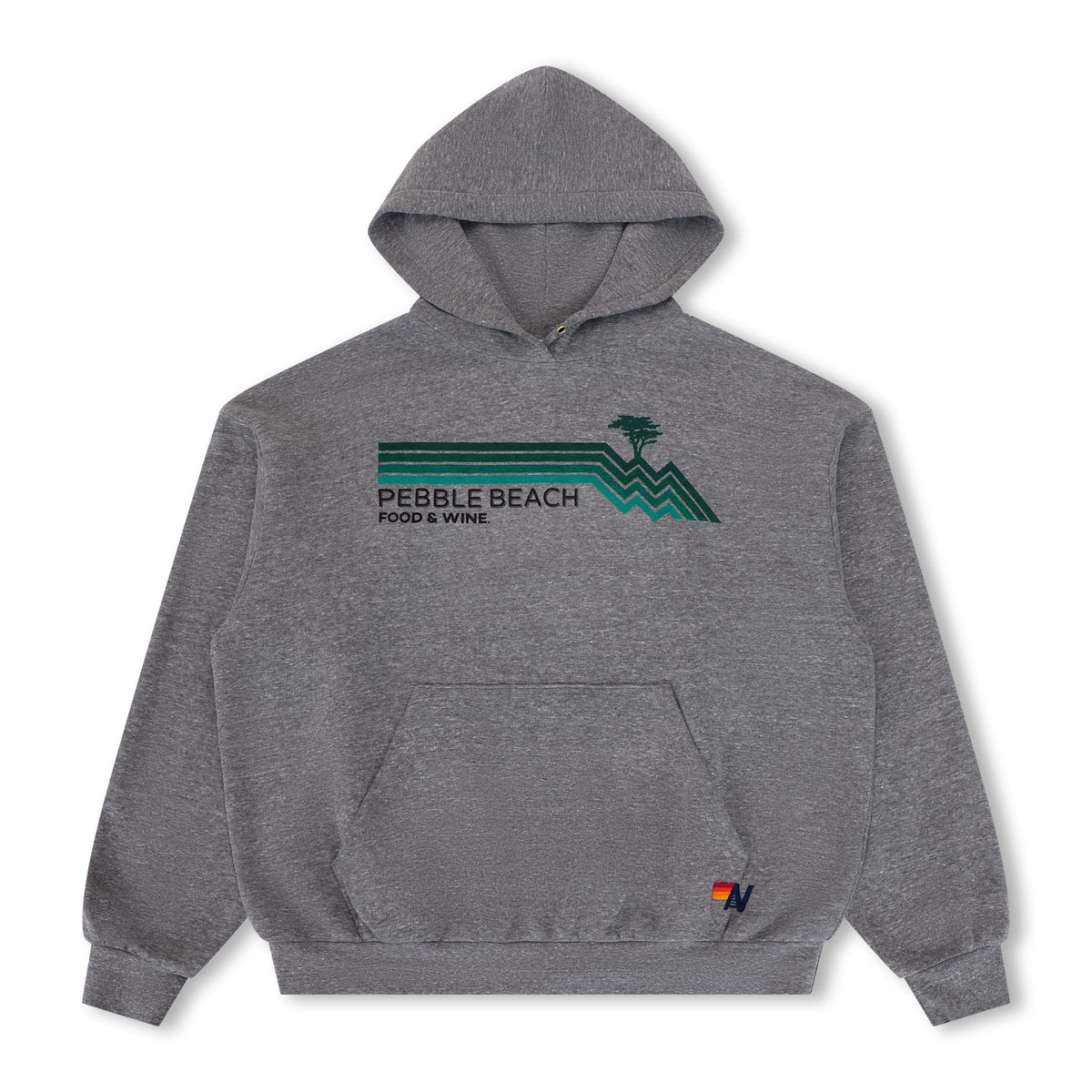 Retro PEBBLE BEACH FOOD & WINE 2026 PULLOVER HOODIE RELAXED - HEATHER GREY