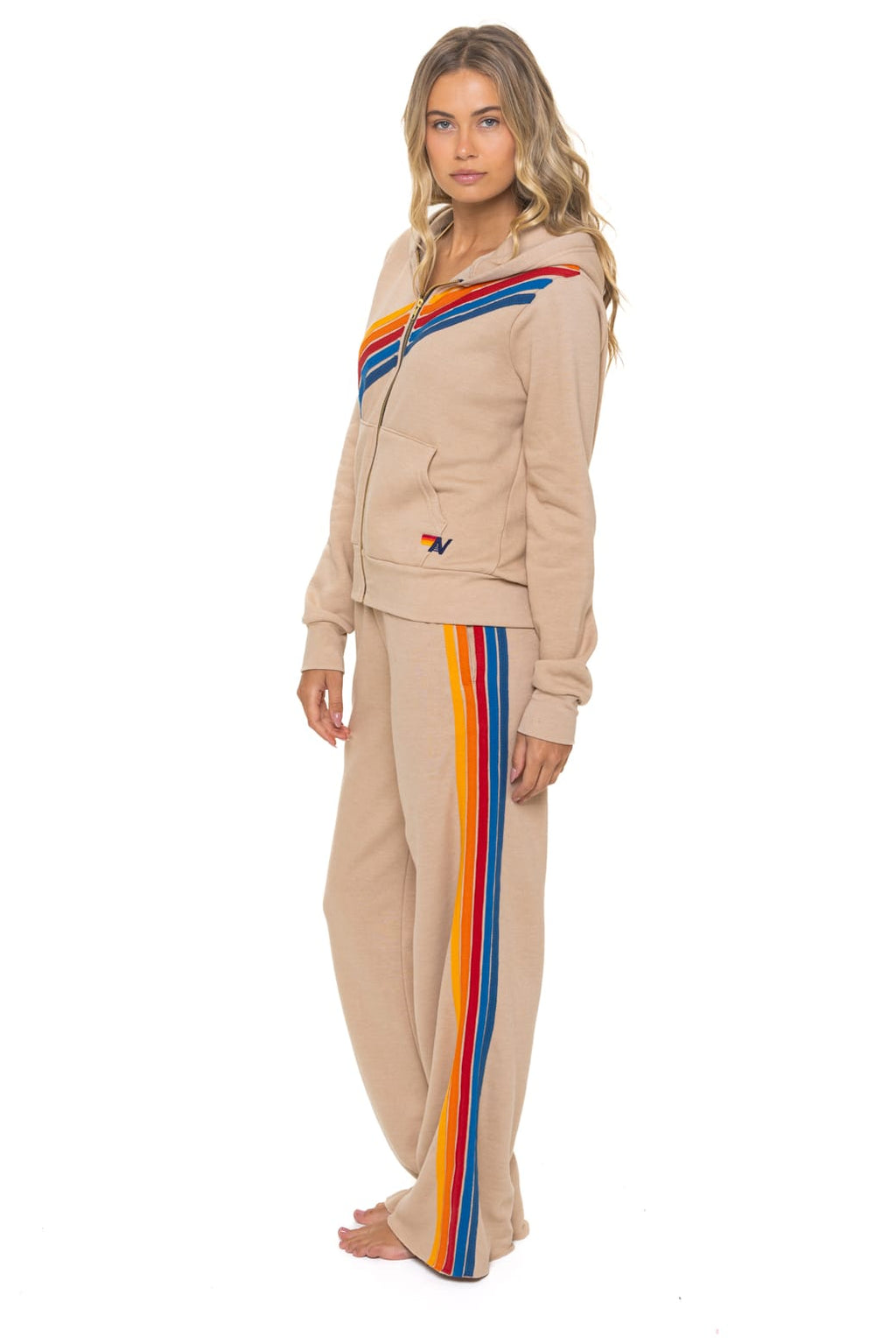 Retro DISCO ZIP HOODIE - SAND