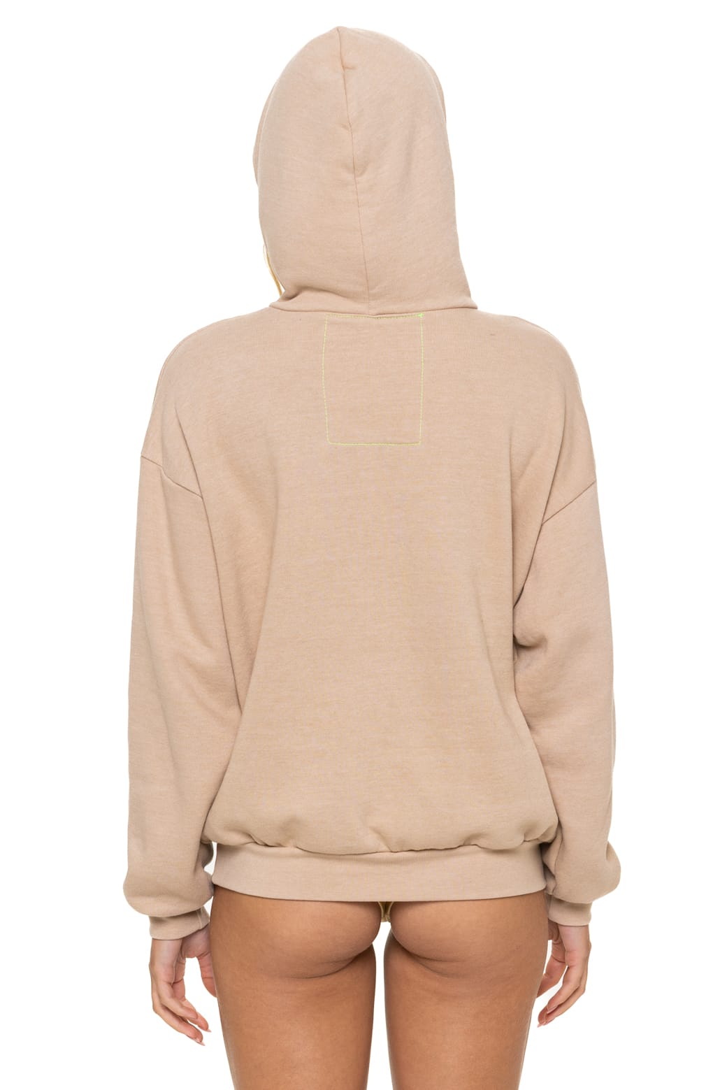Retro 5 STRIPE RELAXED PULLOVER HOODIE - SAND
