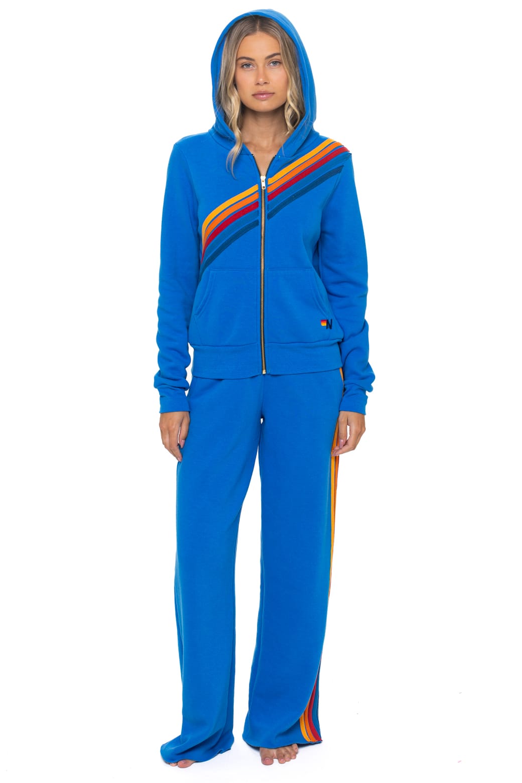 Retro DISCO ZIP HOODIE - OCEAN
