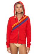 Retro DISCO ZIP HOODIE - RED