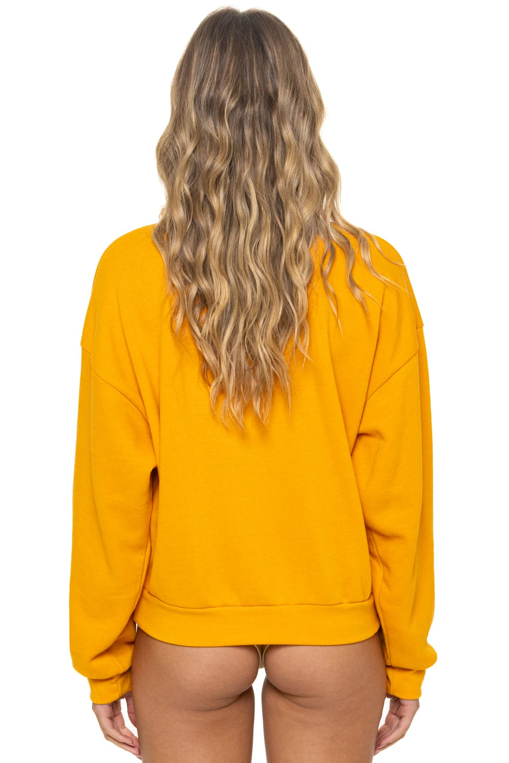 Retro 5 STRIPE RELAXED CREW SWEATSHIRT - VINTAGE GOLD