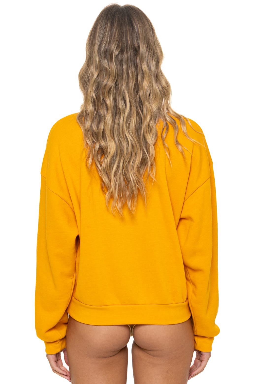 Retro 5 STRIPE RELAXED CREW SWEATSHIRT - VINTAGE GOLD