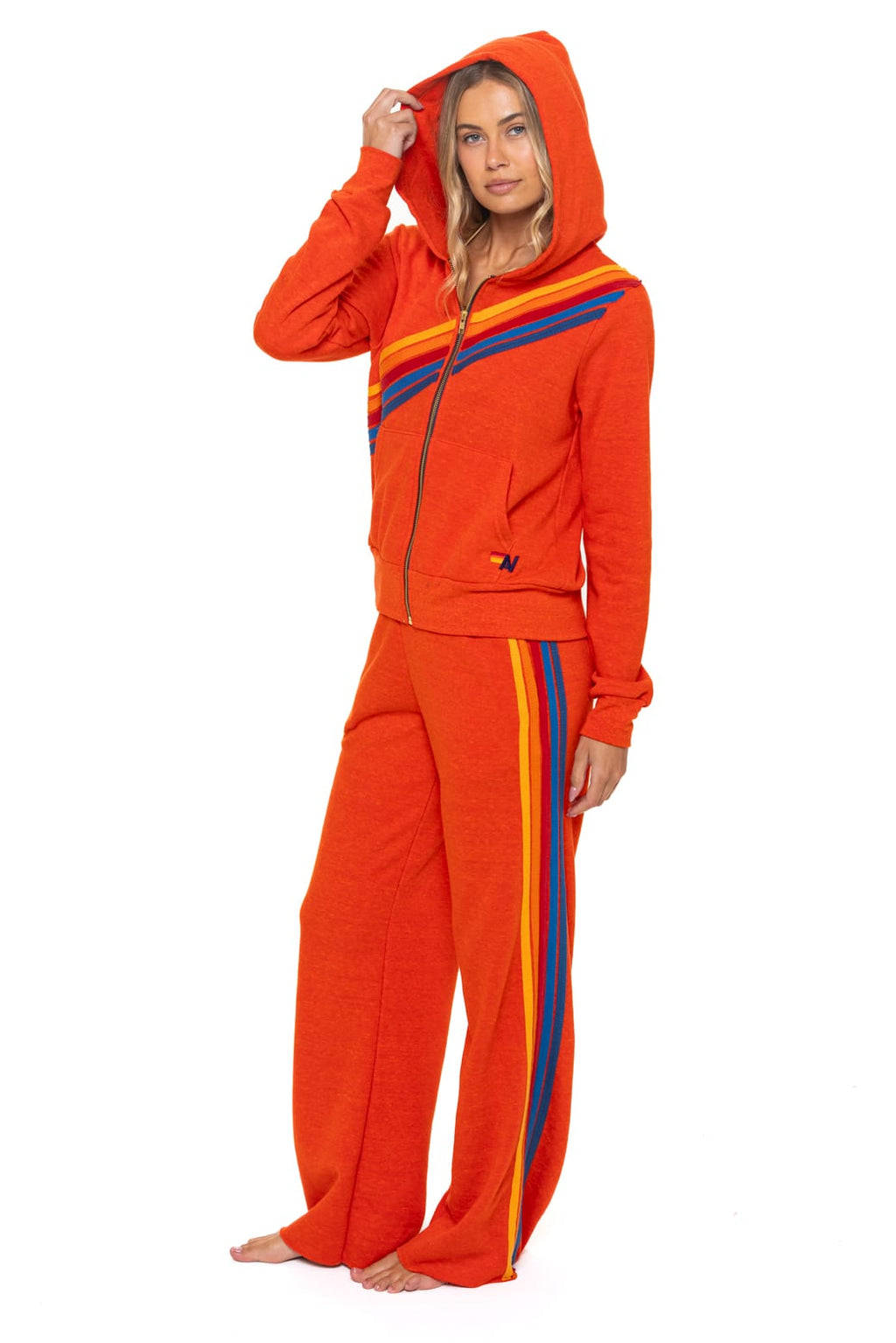 Retro DISCO ZIP HOODIE - VINTAGE ORANGE