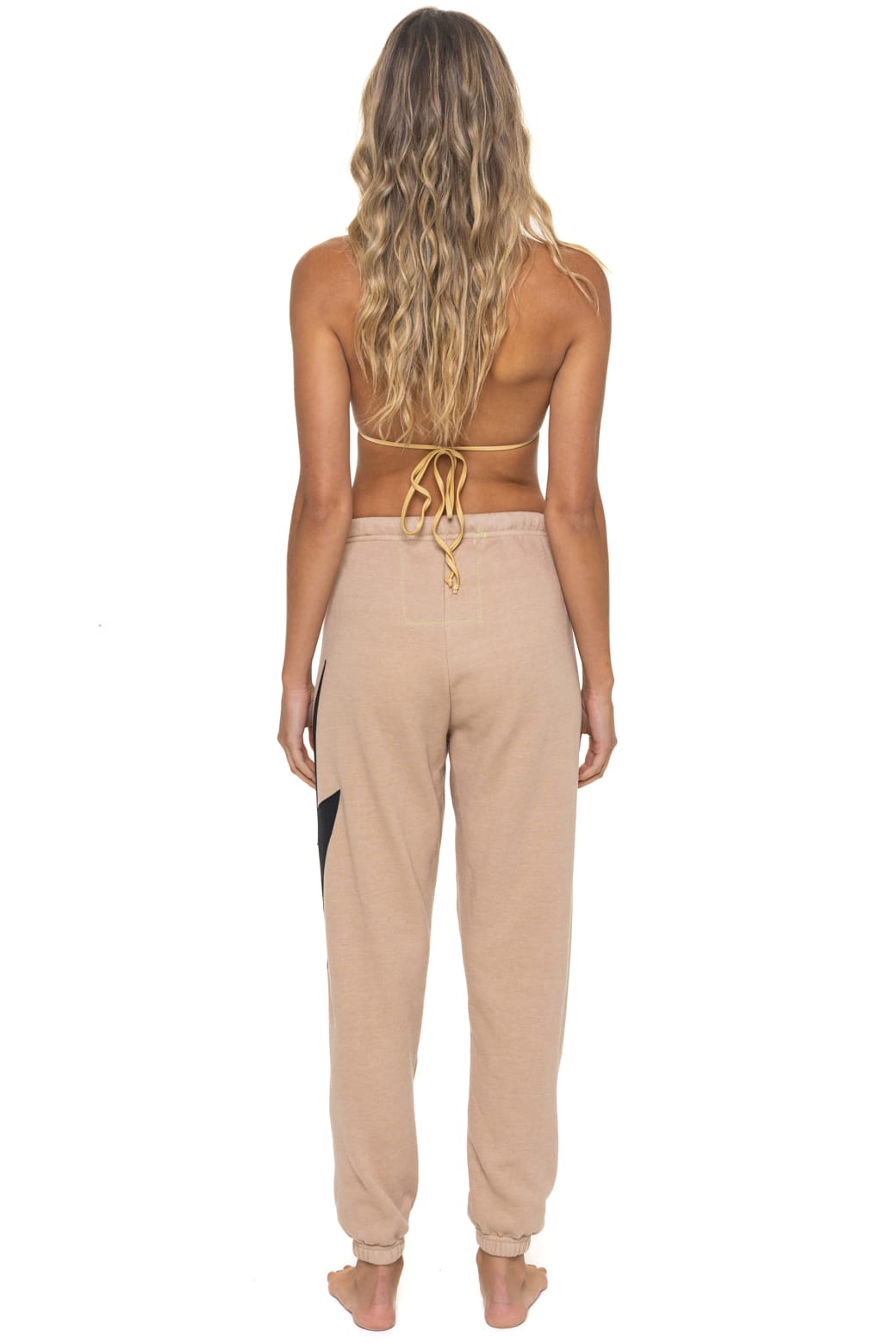 Retro BOLT STITCH SWEATPANTS - SAND