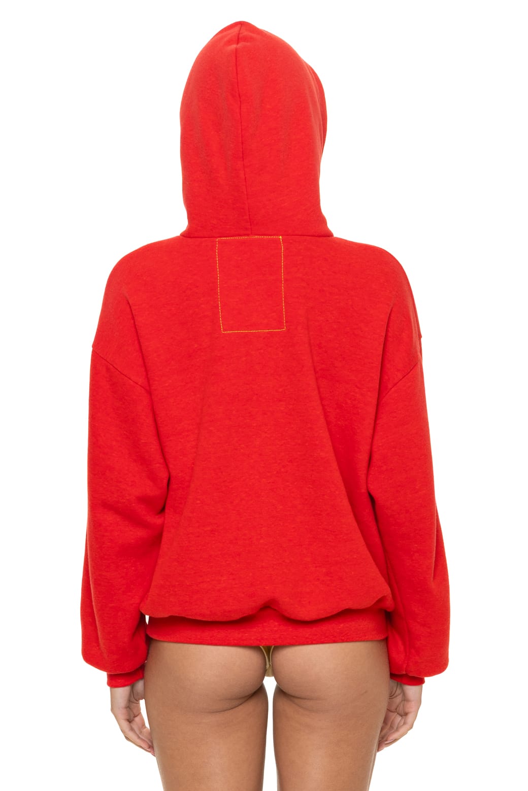 Retro BOLT STITCH RELAXED PULLOVER HOODIE - RED WHITE