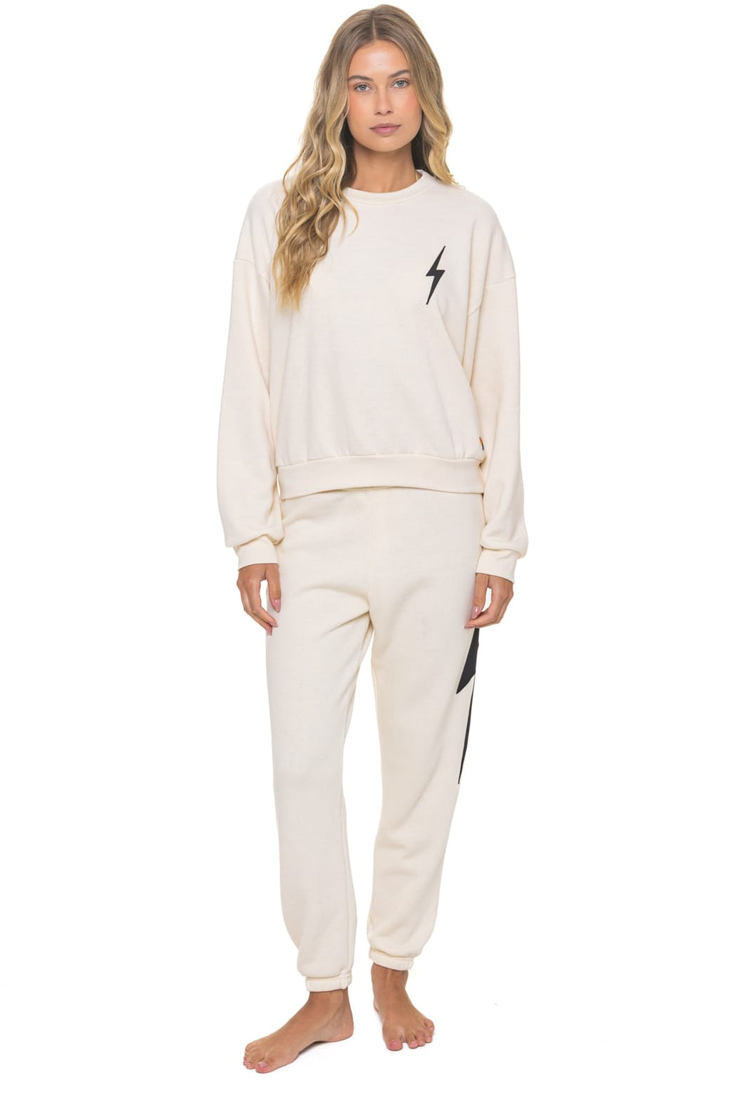 Retro BOLT STITCH RELAXED CREW SWEATSHIRT - VINTAGE WHITE
