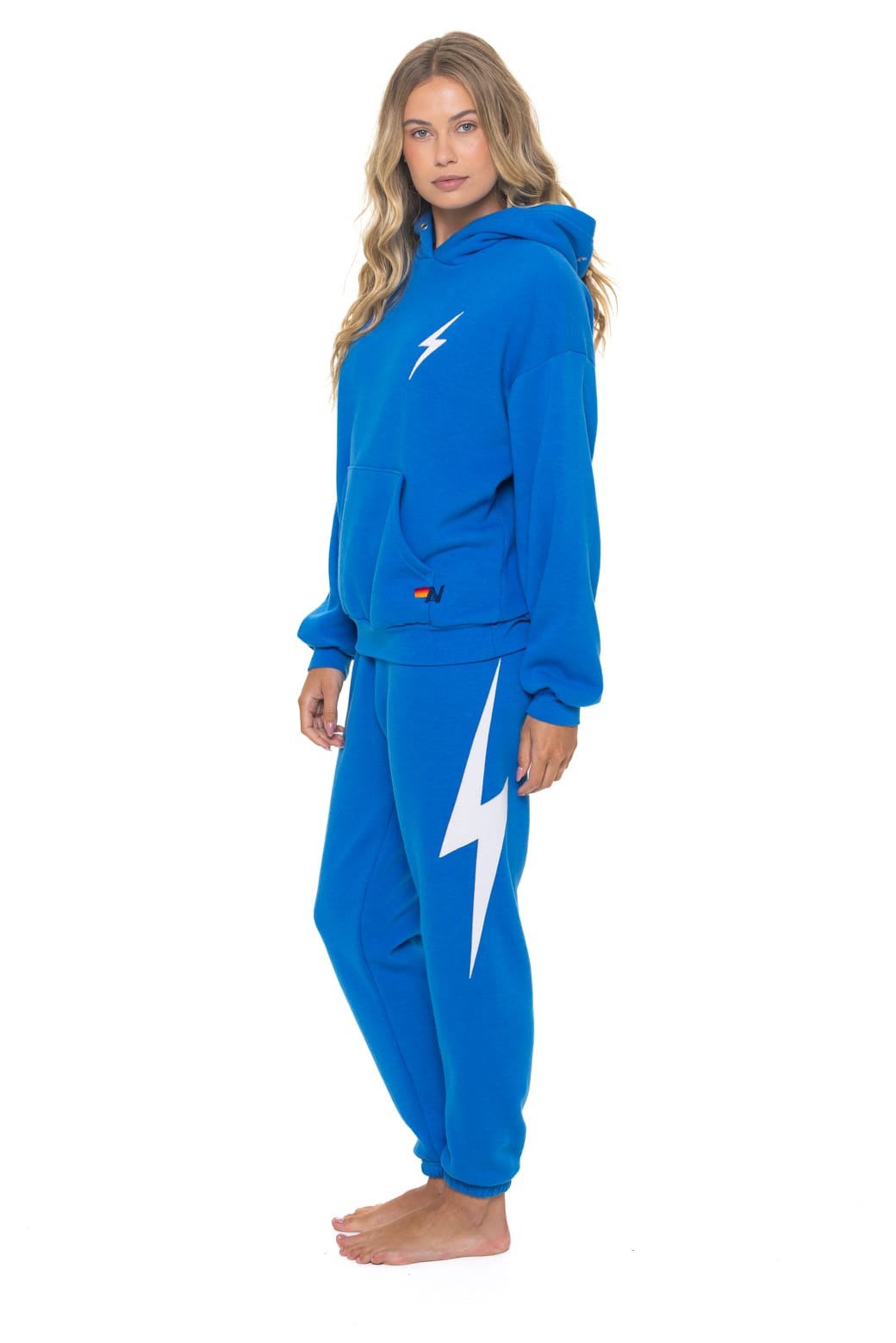 Retro BOLT STITCH RELAXED PULLOVER HOODIE - OCEAN WHITE