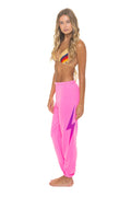 Retro BOLT FADE SWEATPANTS - NEON PINK PINK PURPLE