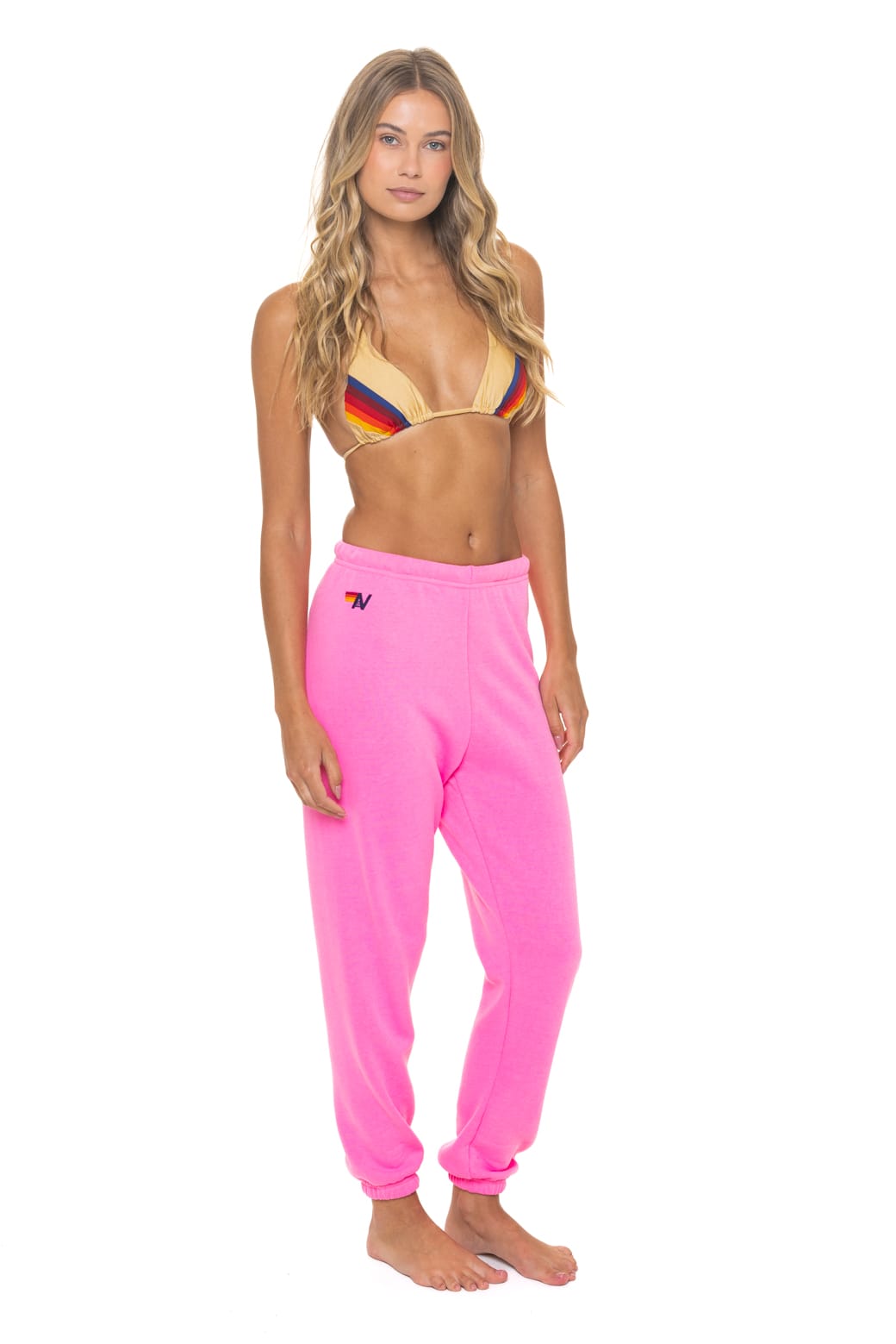 Retro BOLT FADE SWEATPANTS - NEON PINK PINK PURPLE
