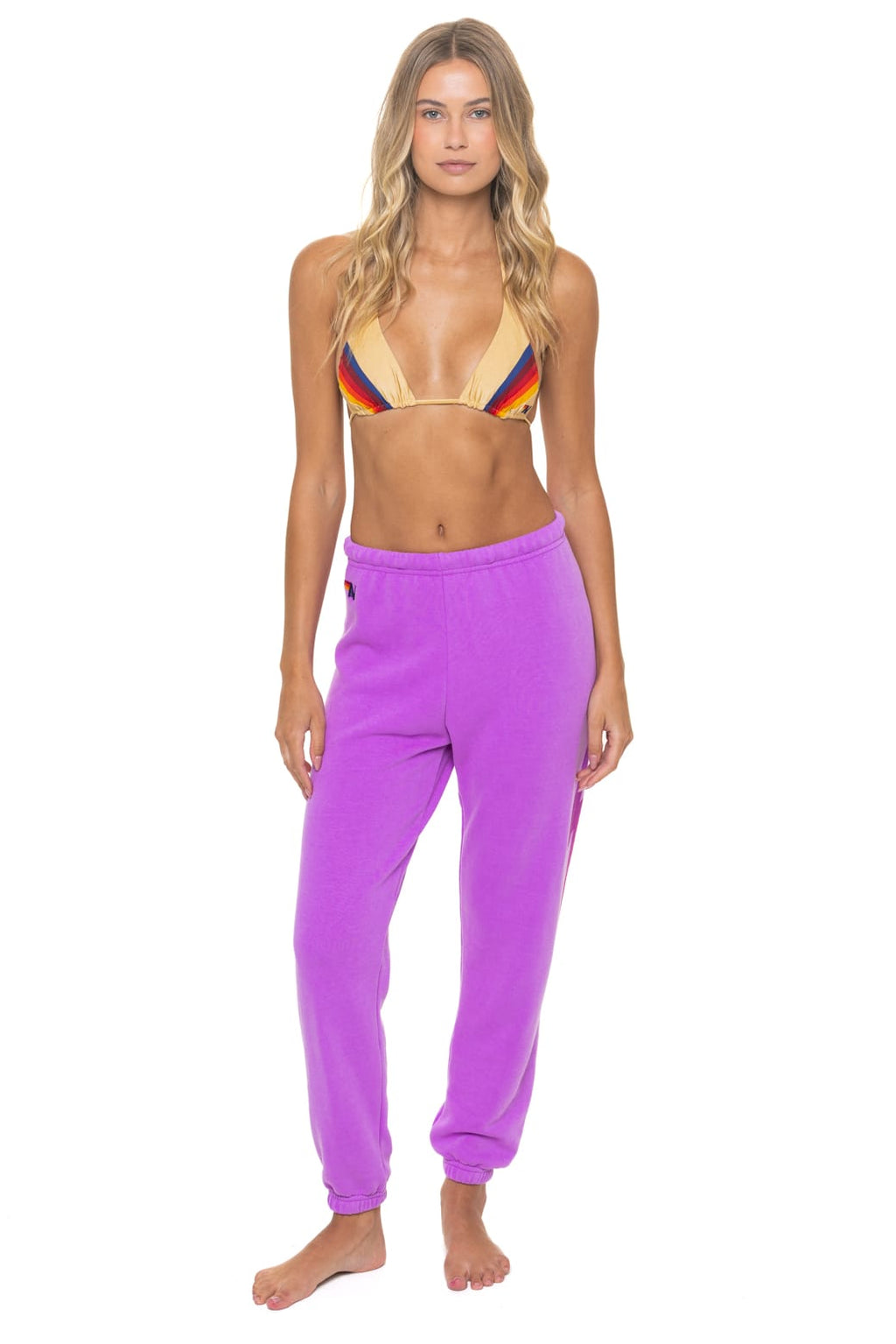Retro BOLT FADE SWEATPANTS - NEON PURPLE PINK PURPLE