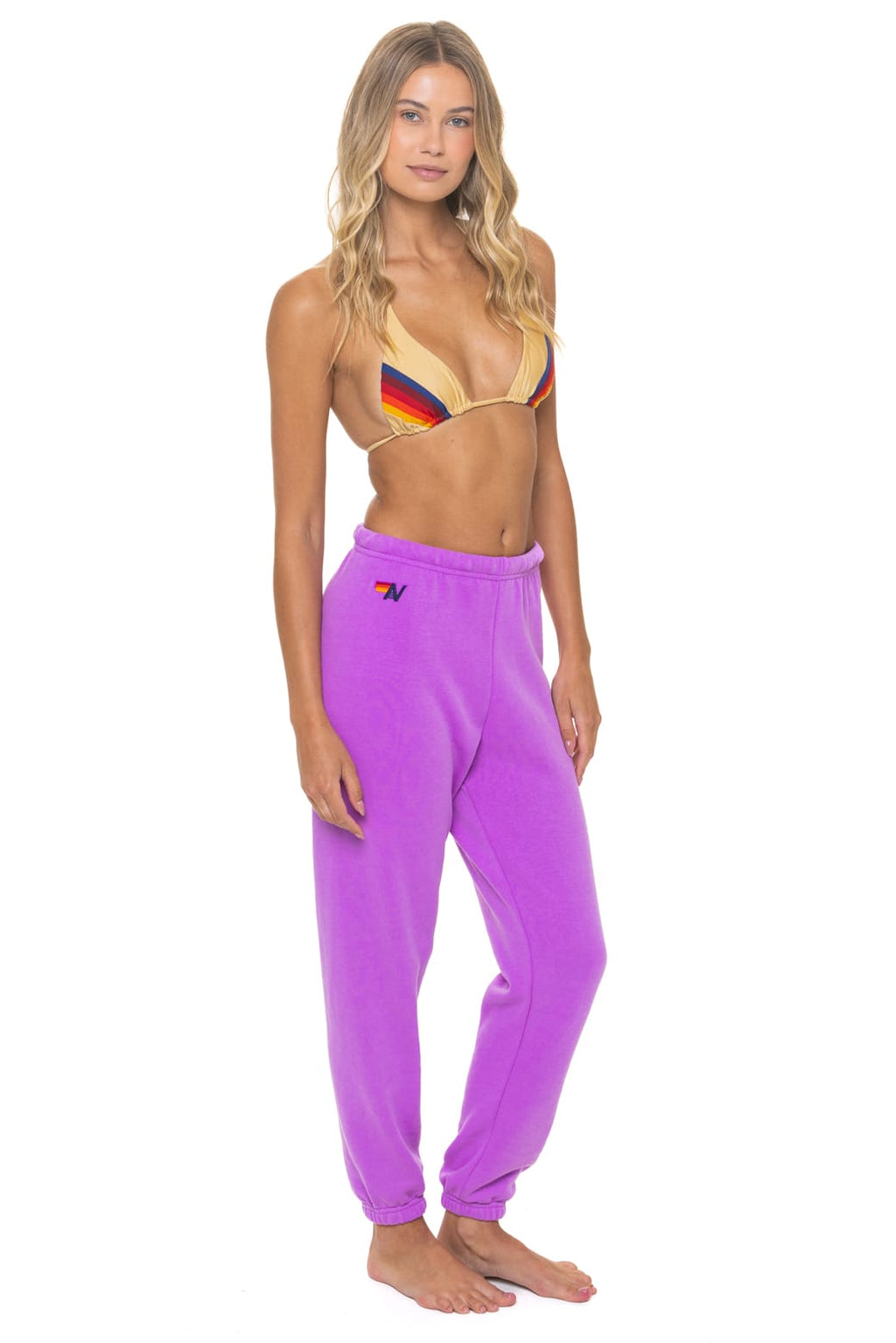 Retro BOLT FADE SWEATPANTS - NEON PURPLE PINK PURPLE