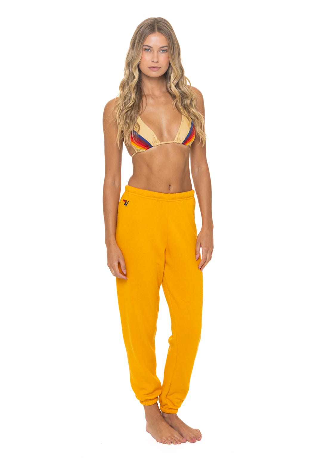 Retro BOLT FADE SWEATPANTS - VINTAGE GOLD RED YELLOW