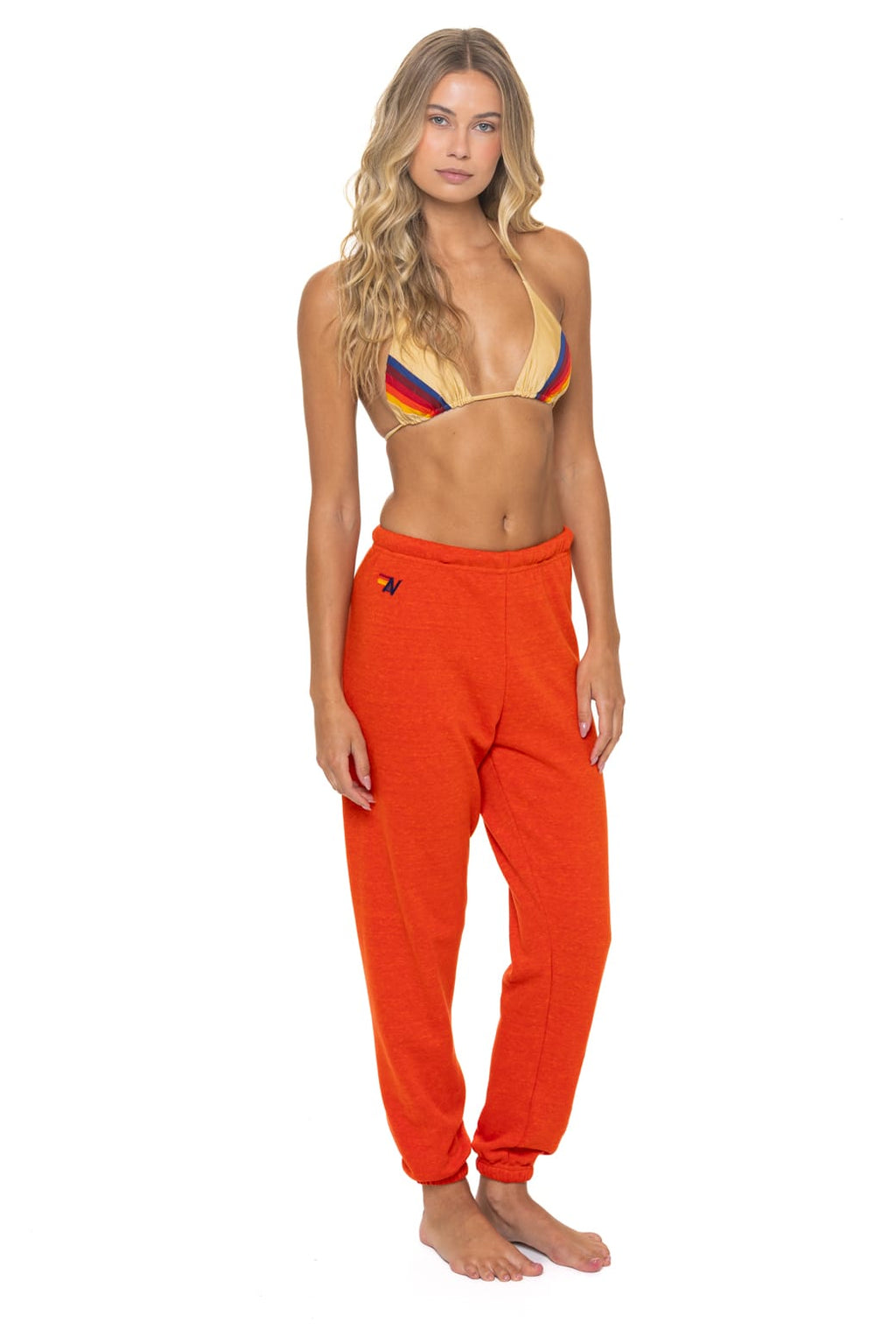 Retro BOLT FADE SWEATPANTS - VINTAGE ORANGE RED YELLOW