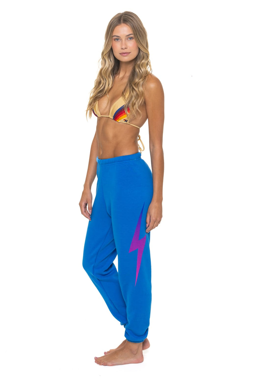 Retro BOLT FADE SWEATPANTS - OCEAN PINK PURPLE