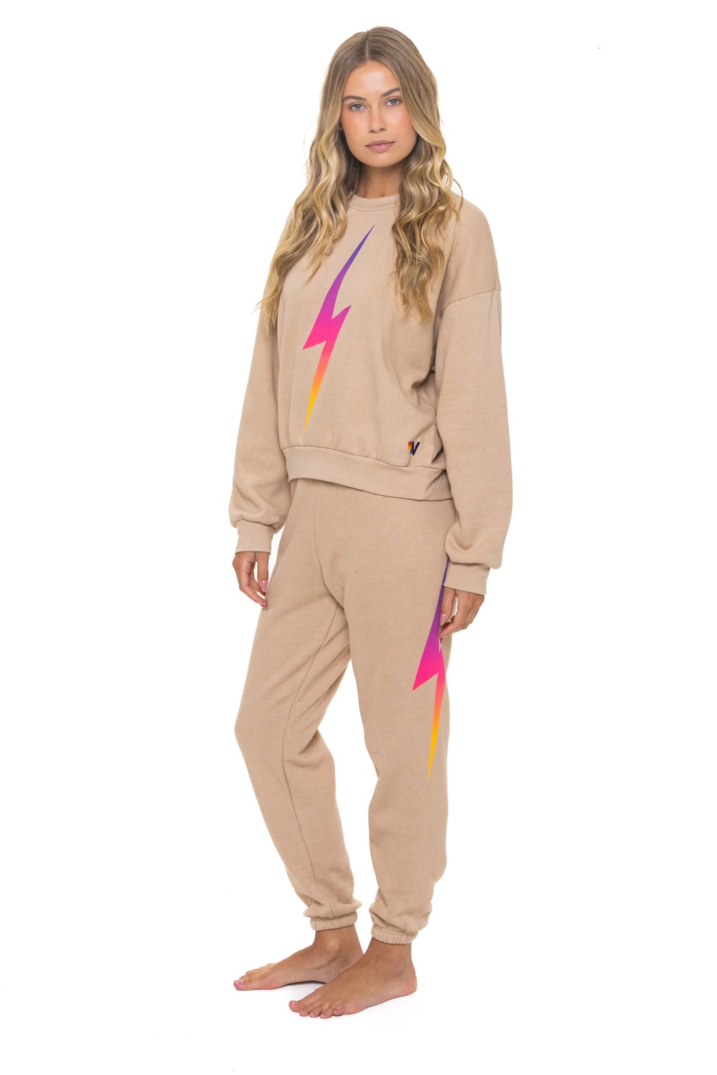 Retro BOLT FADE SWEATPANTS - SAND PINK PURPLE