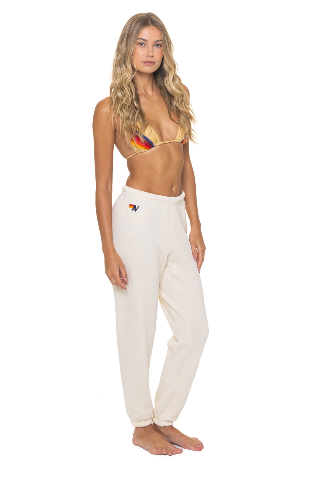 Retro BOLT FADE SWEATPANTS - VINTAGE WHITE PINK PURPLE