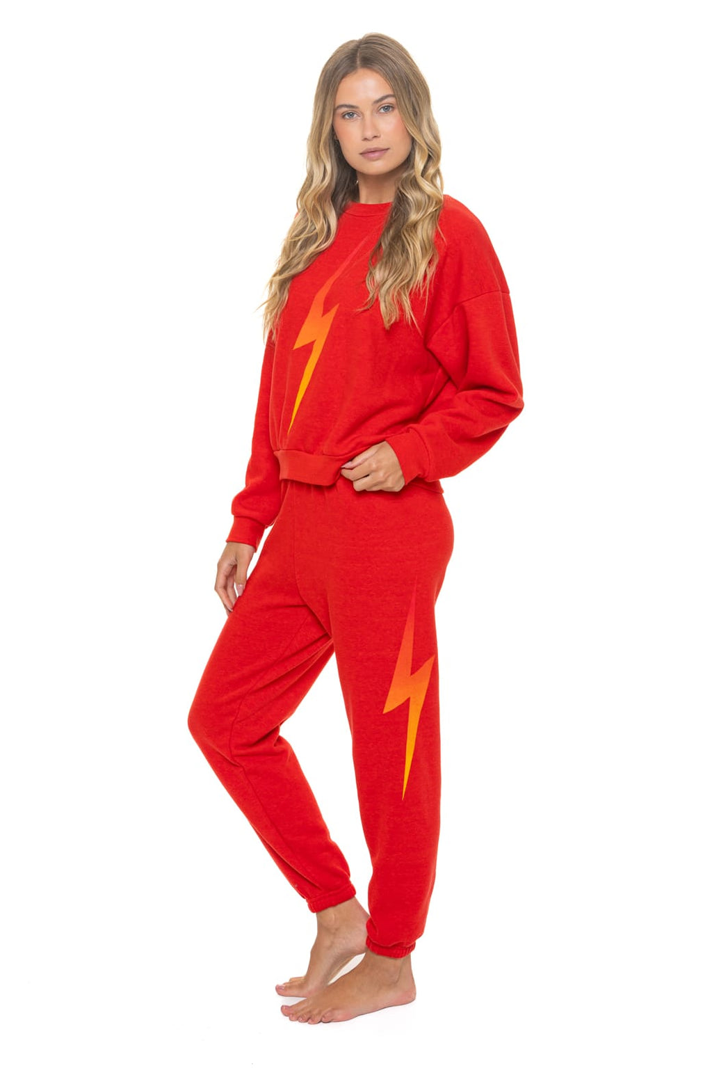 Retro BOLT FADE SWEATPANTS - RED RED YELLOW