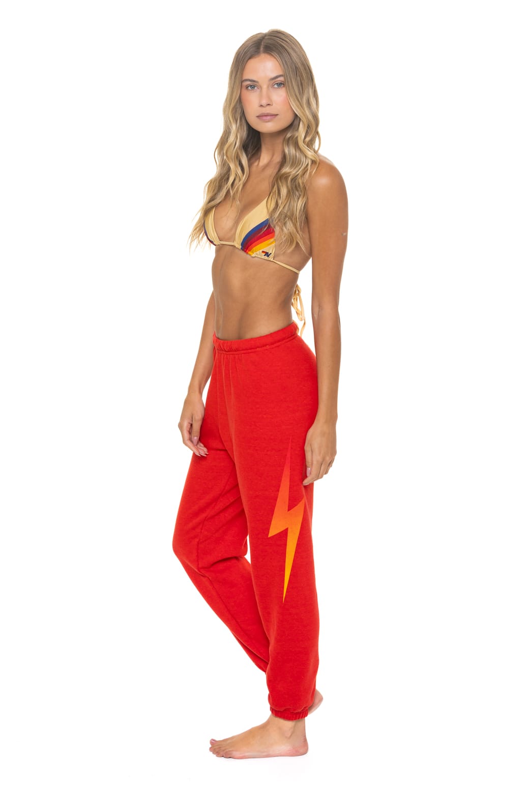 Retro BOLT FADE SWEATPANTS - RED RED YELLOW