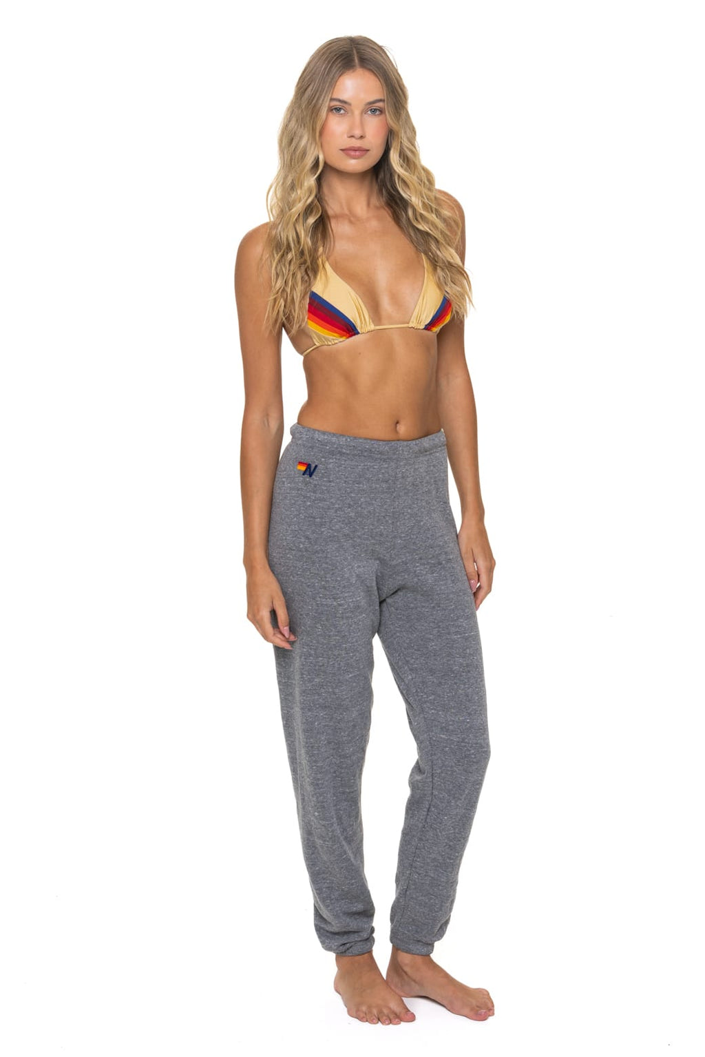 Retro 5 STRIPE SWEATPANTS - HEATHER GREY GREY