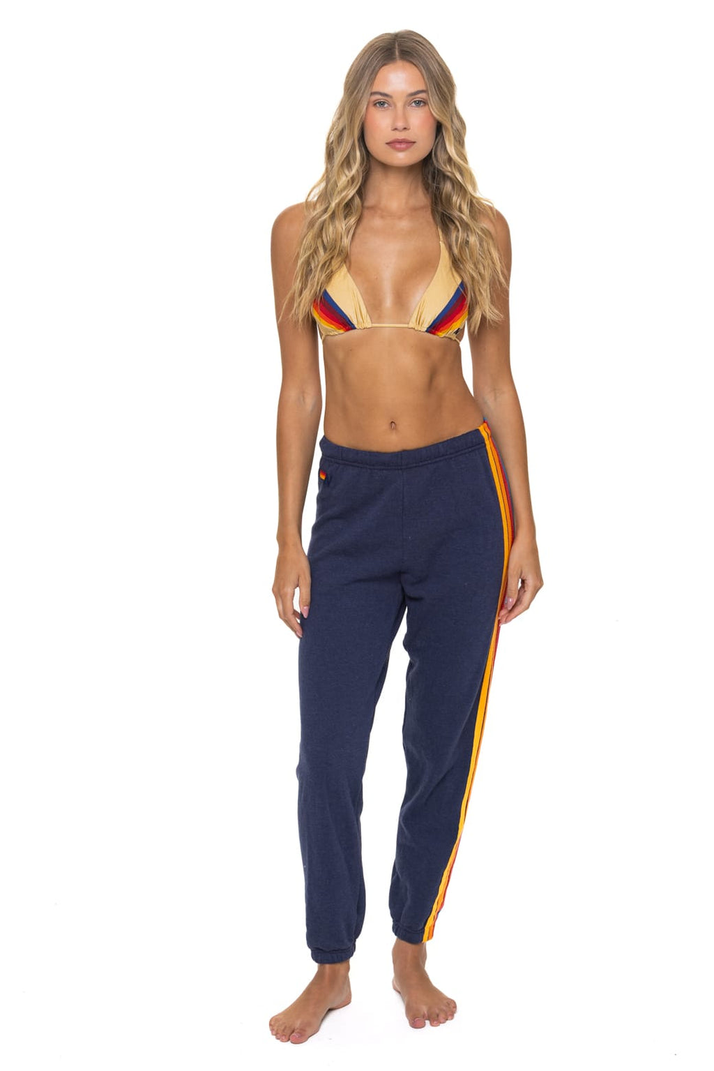 Retro 5 STRIPE SWEATPANTS - NAVY