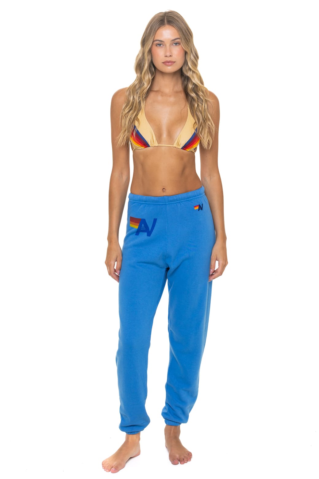 Retro LOGO SWEATPANTS - COBALT