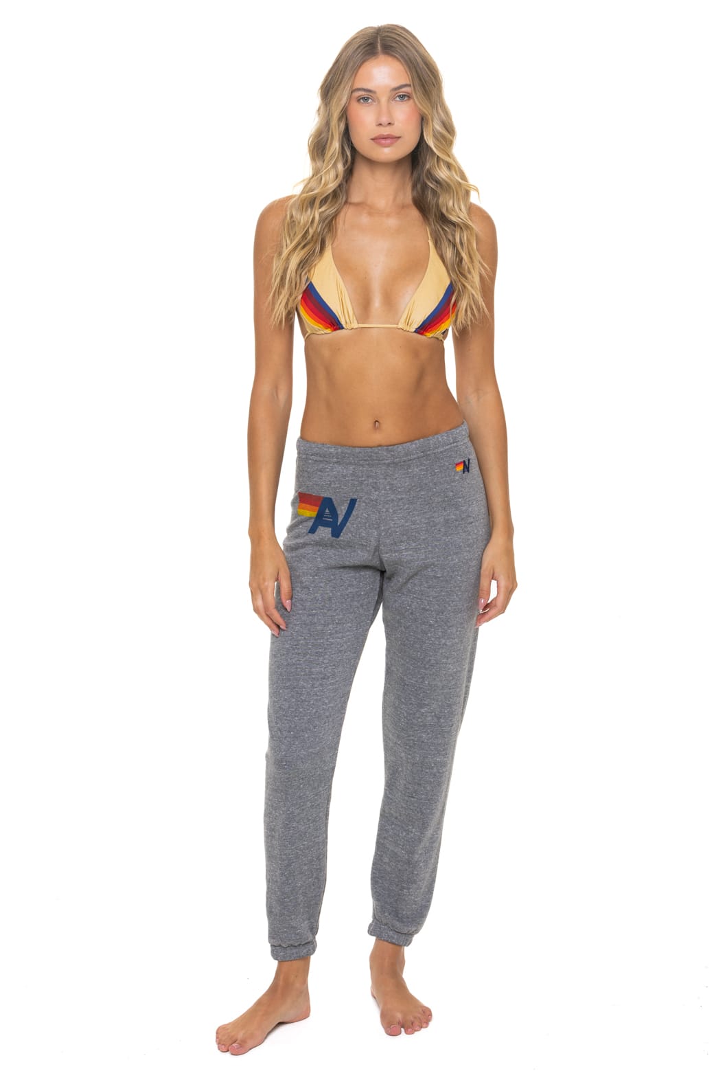Retro LOGO SWEATPANTS - HEATHER GREY