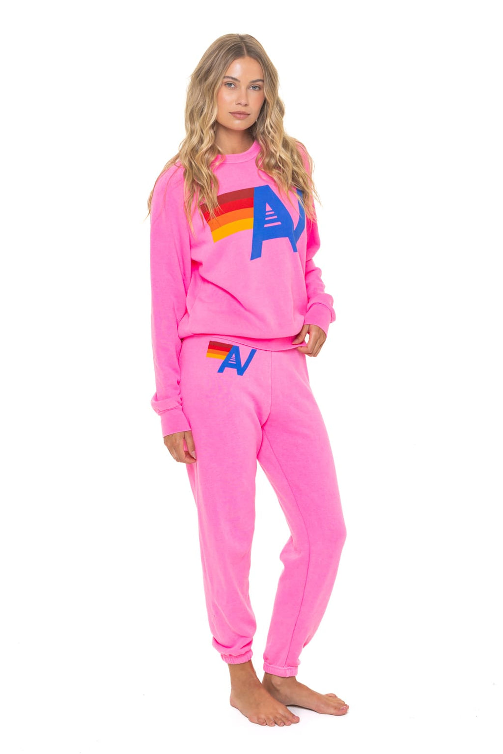 Retro LOGO SWEATSHIRT - NEON PINK
