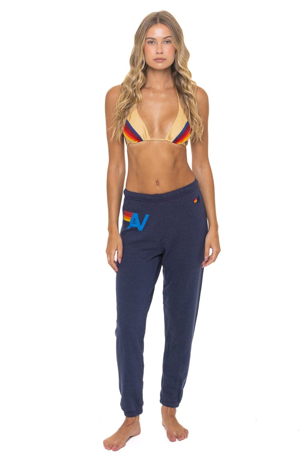 Retro LOGO SWEATPANTS - NAVY