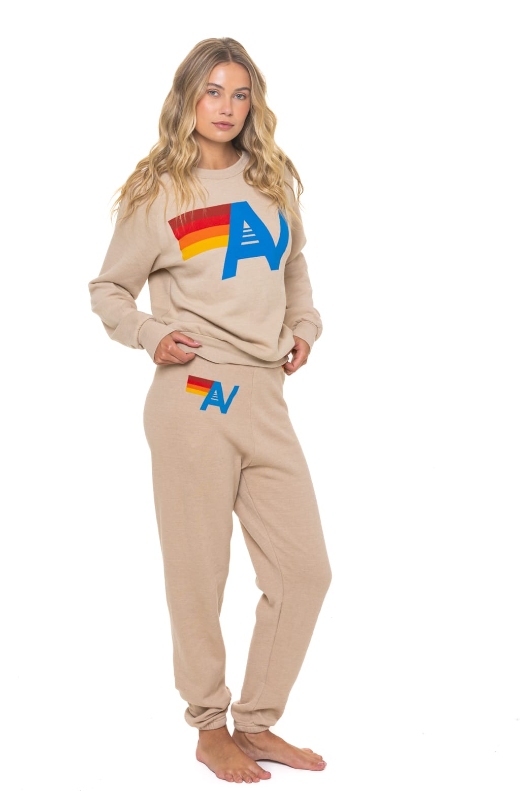 Retro LOGO SWEATSHIRT - SAND