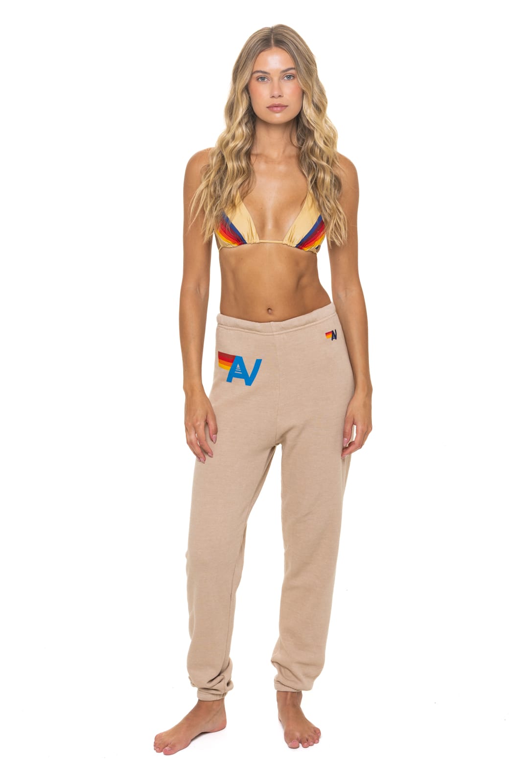 Retro LOGO SWEATPANTS - SAND