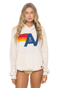 Retro LOGO PULLOVER RELAXED HOODIE - VINTAGE WHITE