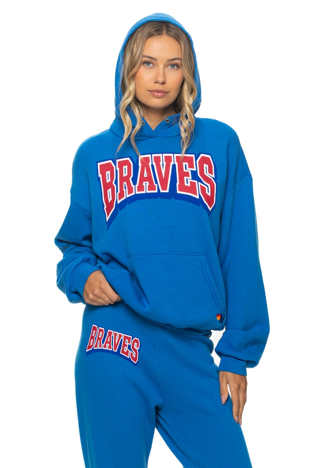 Retro ATLANTA BRAVES 2026 RELAXED PULLOVER HOODIE - ADVENTURE BLUE