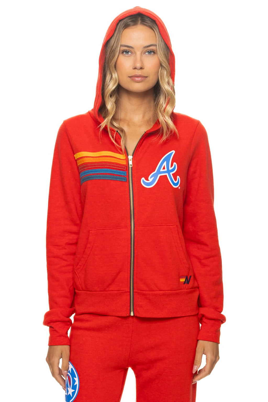 Retro ATLANTA BRAVES 2026 ZIP HOODIE - RED