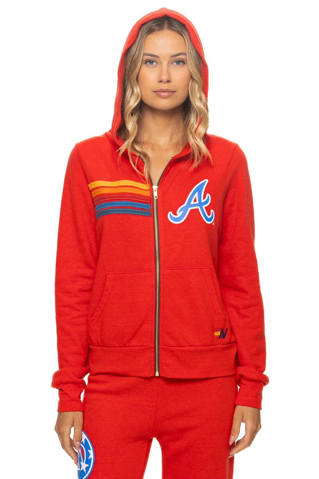 Retro ATLANTA BRAVES 2026 ZIP HOODIE - RED