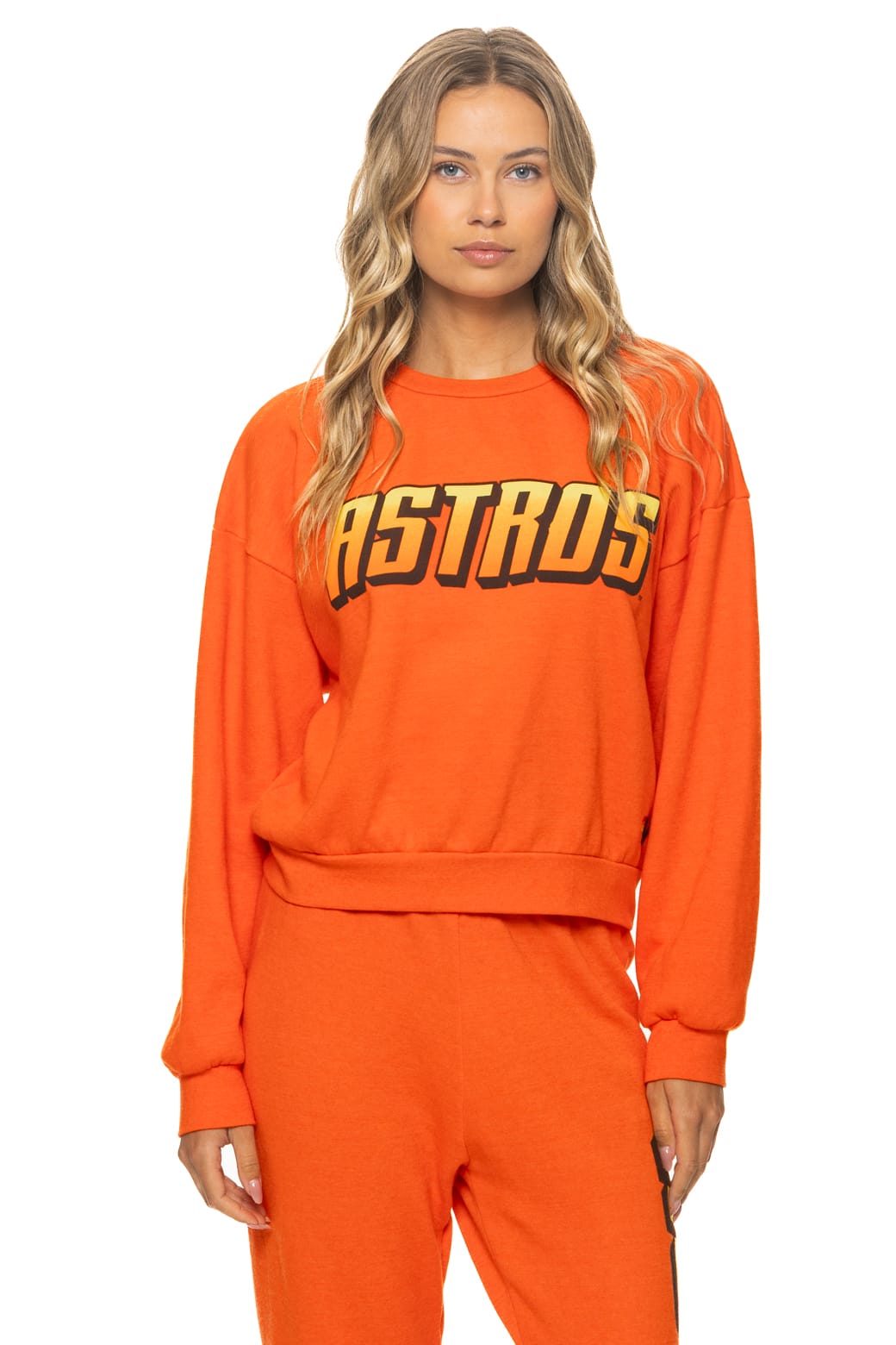 Retro HOUSTON ASTROS 2026 RELAXED CREW SWEATSHIRT - ORANGE
