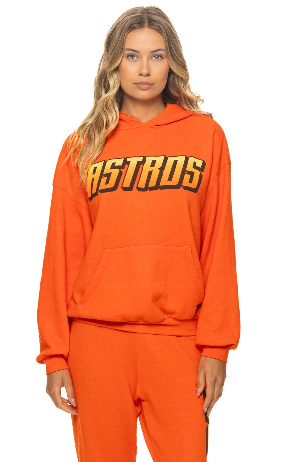 Retro HOUSTON ASTROS 2026 RELAXED PULLOVER HOODIE - ORANGE